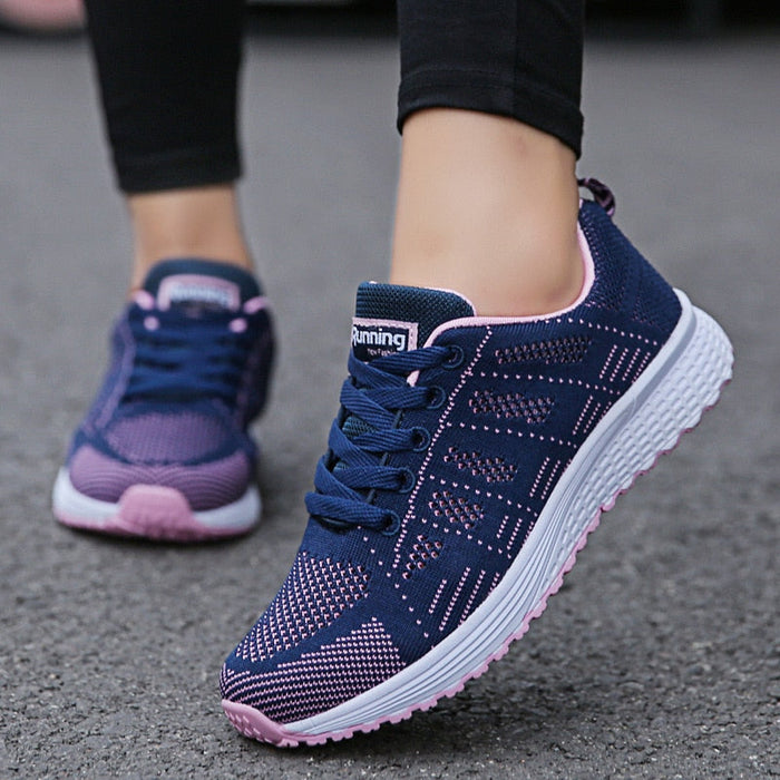 Damskie Sneakersy Ergonomiczne z Cholewką Siateczkową