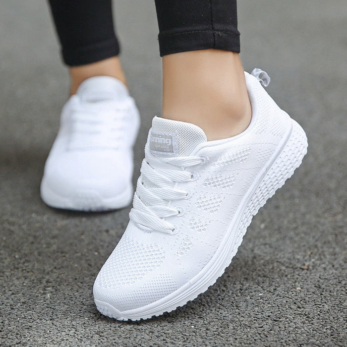Damskie Sneakersy Ergonomiczne z Cholewką Siateczkową