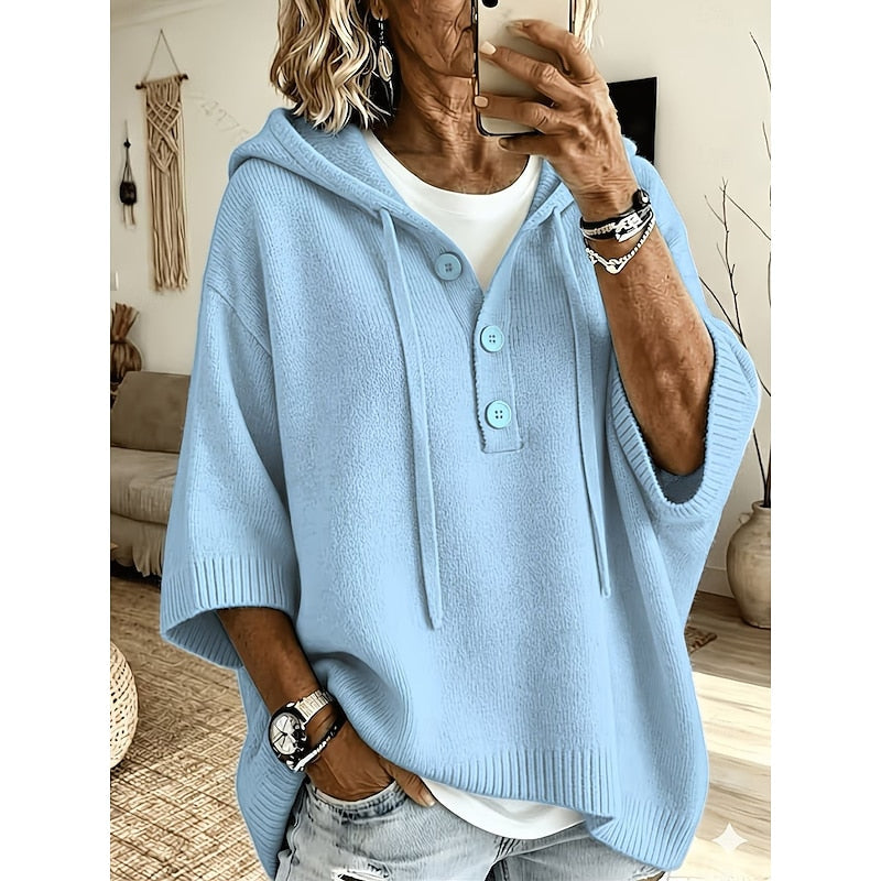 Brooklyn | Luzny Sweter z Kapturem