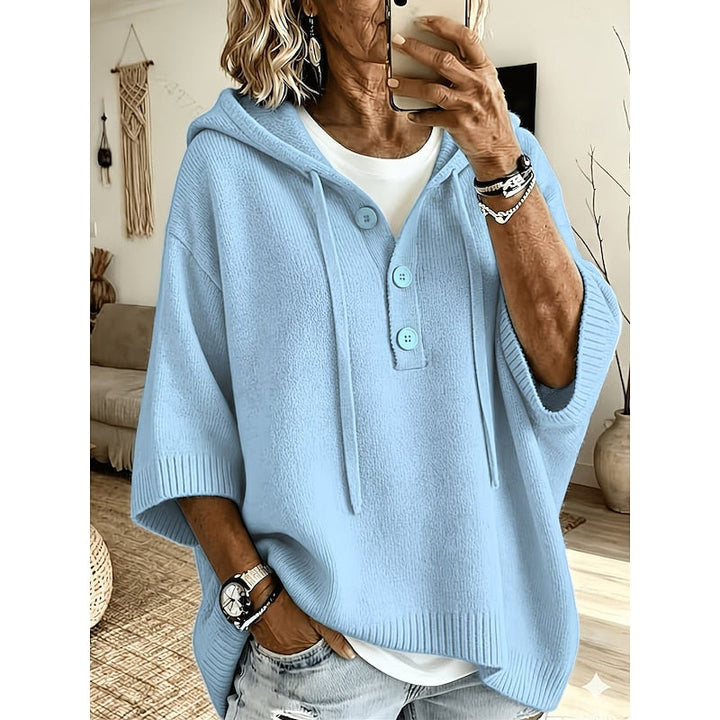 Brooklyn | Luzny Sweter z Kapturem