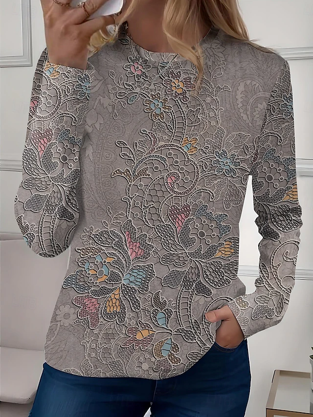 Gwyneth | Artystyczna Tunika z Długim Rękawem