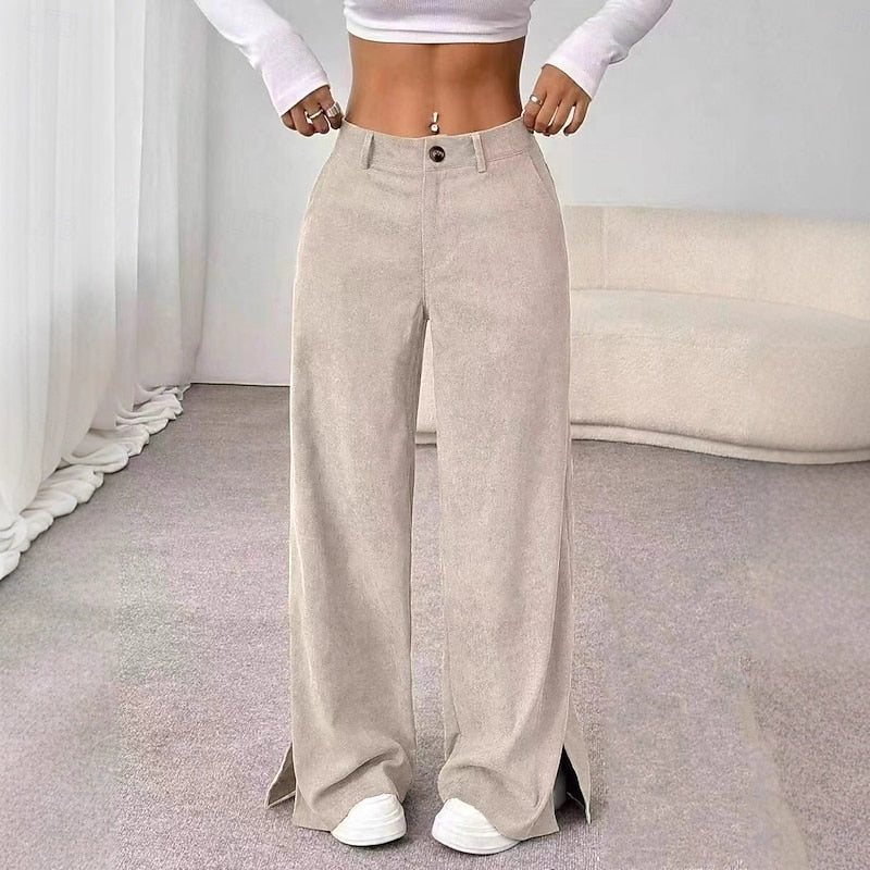 Rebecca | Spodnie z wysokim stanem i szerokimi nogawkami