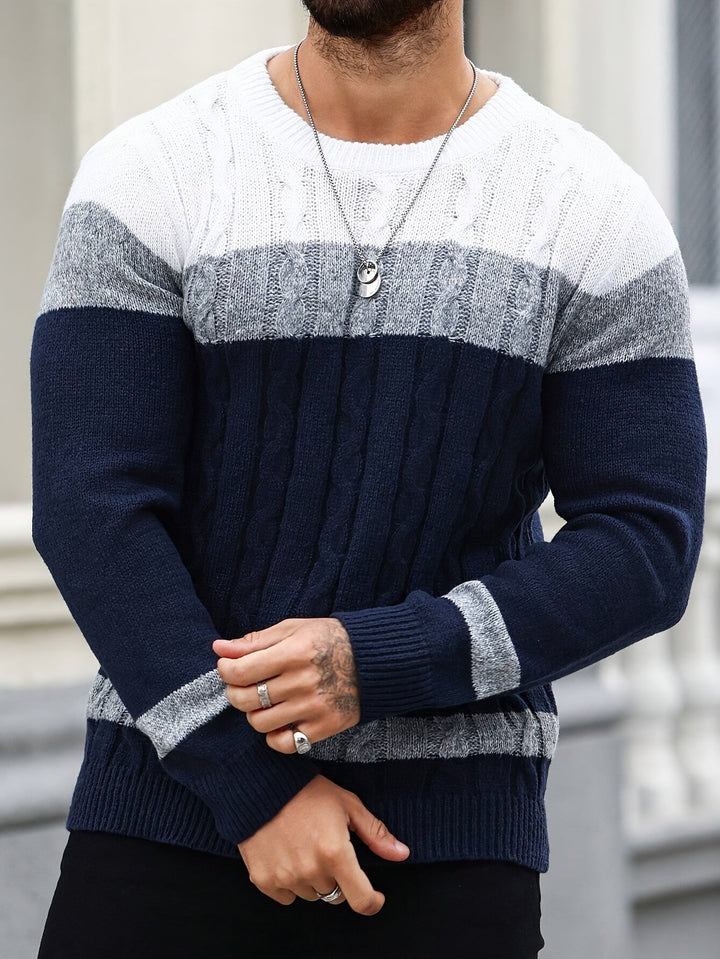 Ethan | Sweter z kolorowymi blokami