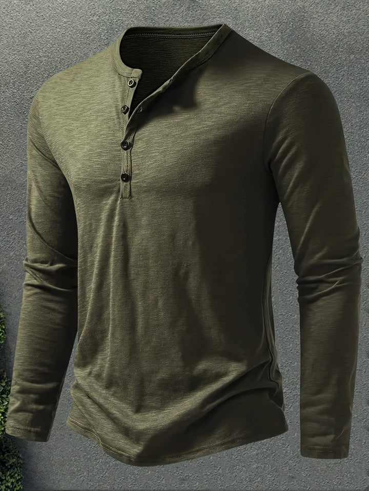 Dalton | Klasyczny Henley z Guzikami