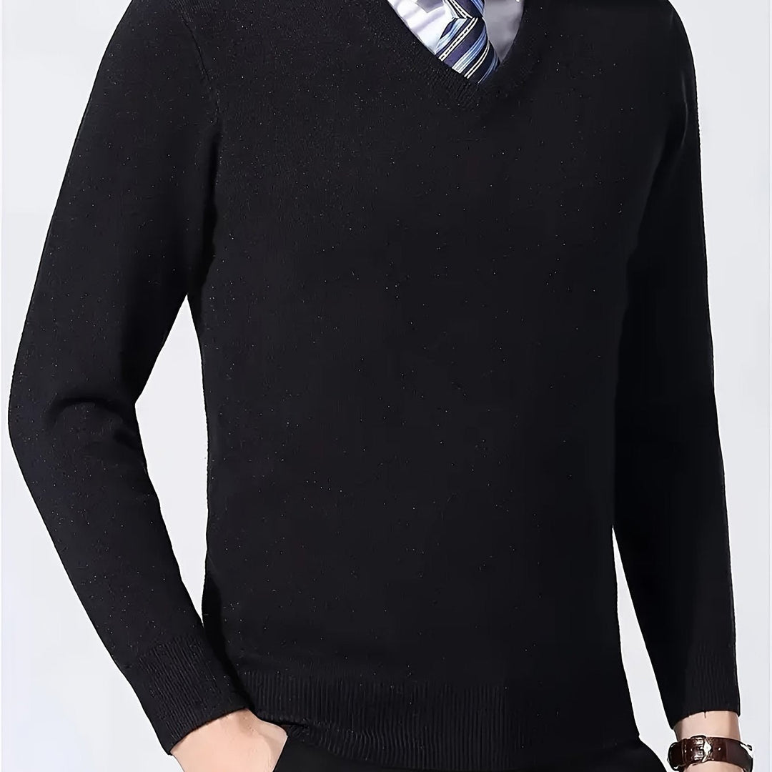 Ellis | Elegancki Sweter z Dekoltem w Serek