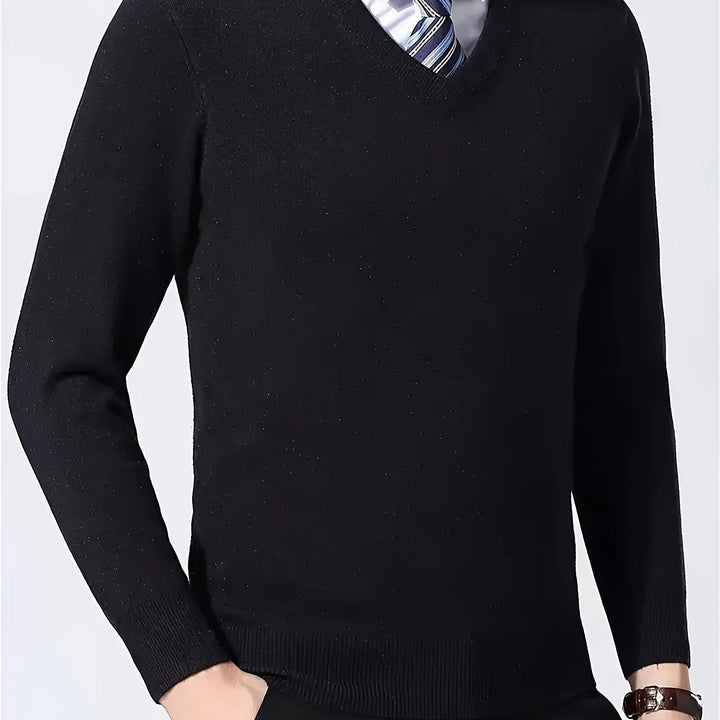 Ellis | Elegancki Sweter z Dekoltem w Serek