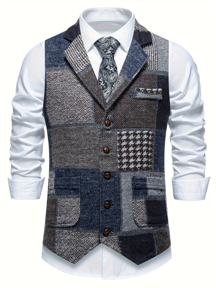 Tobias | Kamizelka w stylu patchwork
