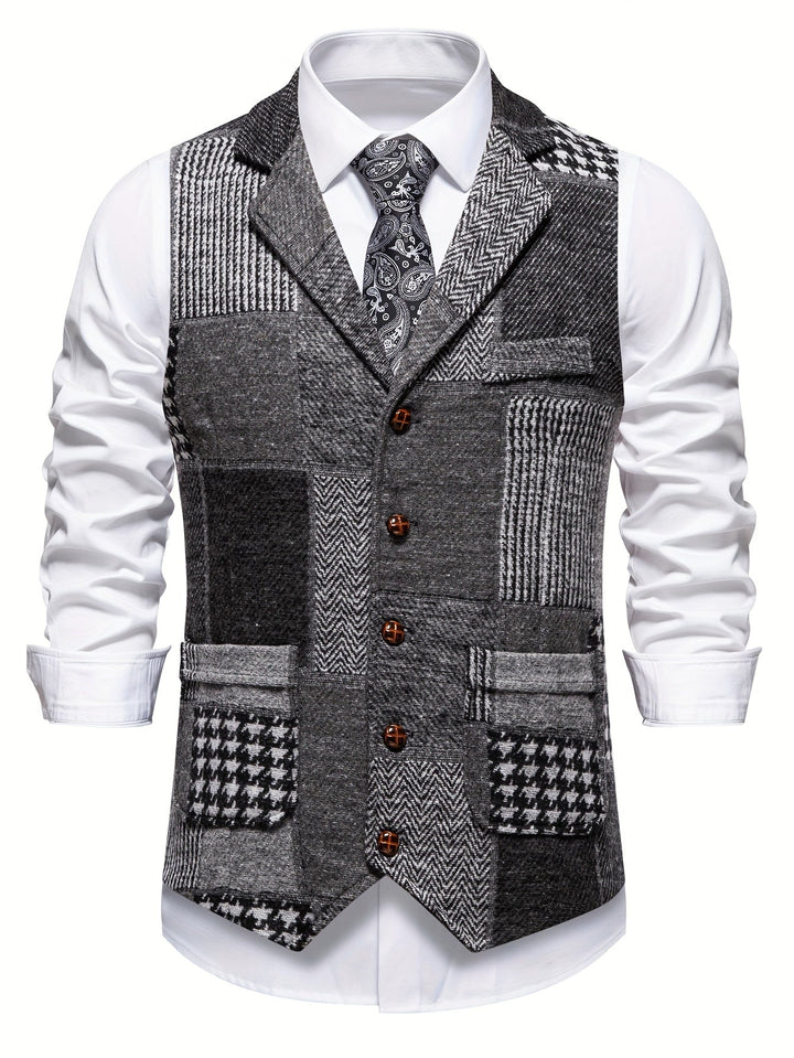 Tobias | Kamizelka w stylu patchwork