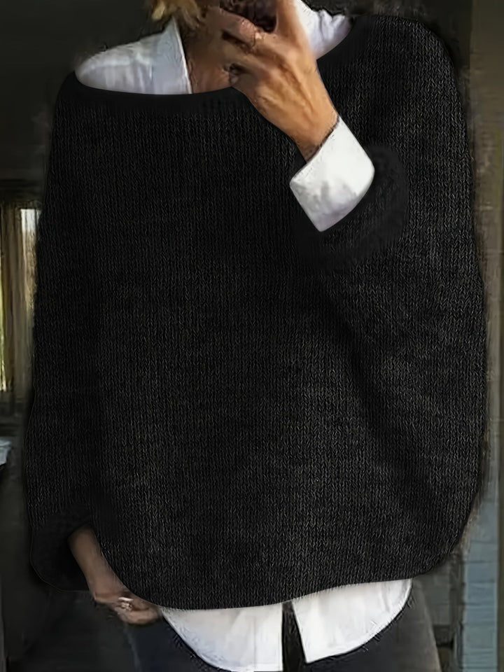 Noreen | Sweter z Luźnym Dekoltem