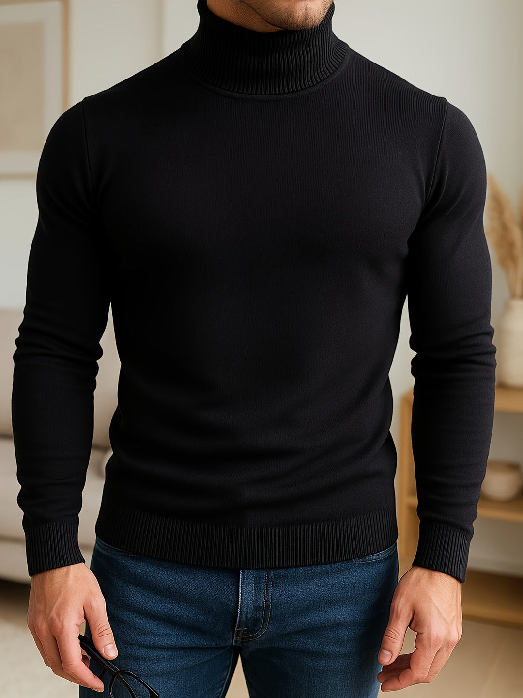Frederick | Wyszukany Sweter z Wysokim Kołnierzem