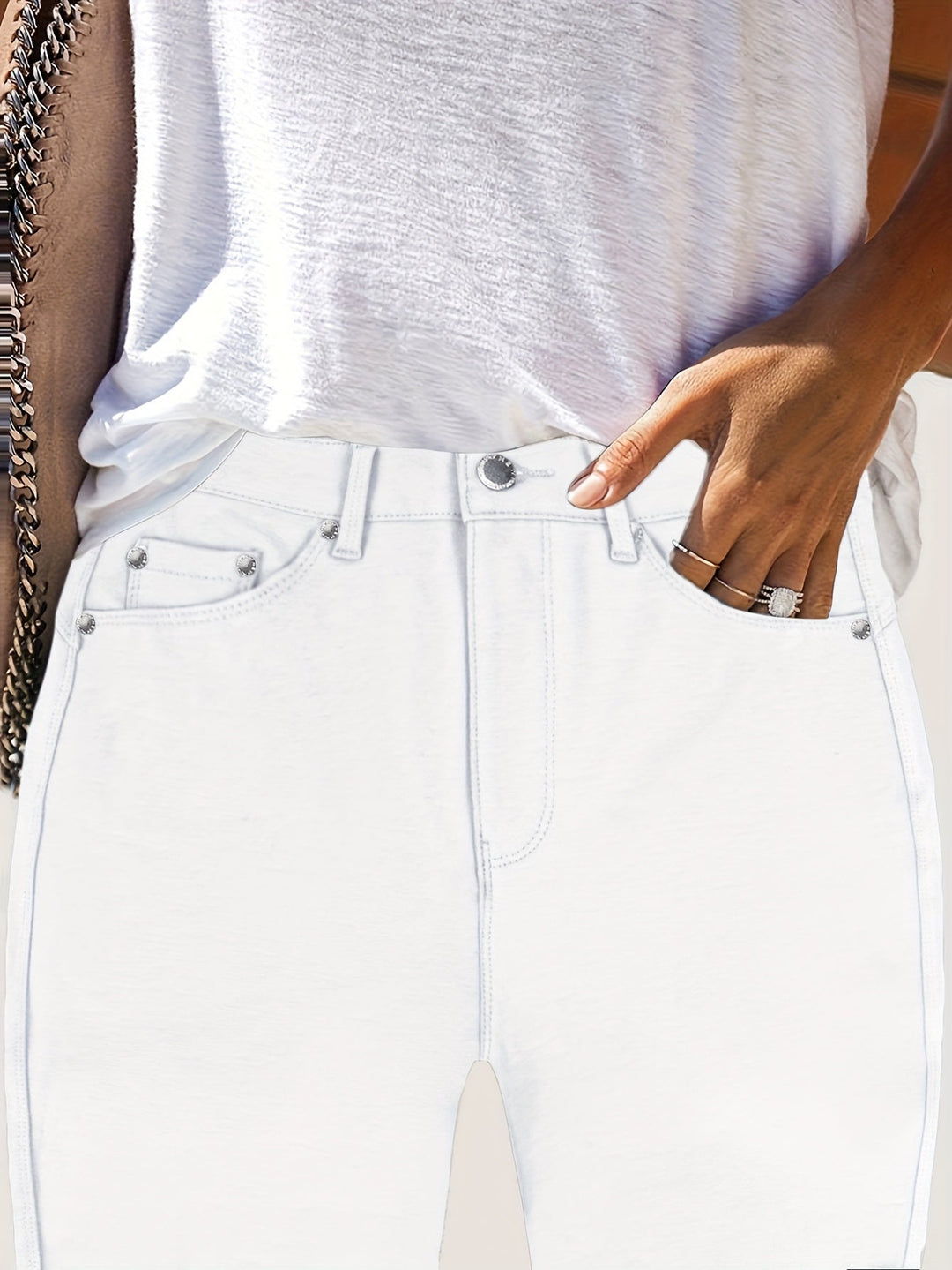 Joan | Jeansy Skinny z Wysokim Stanem