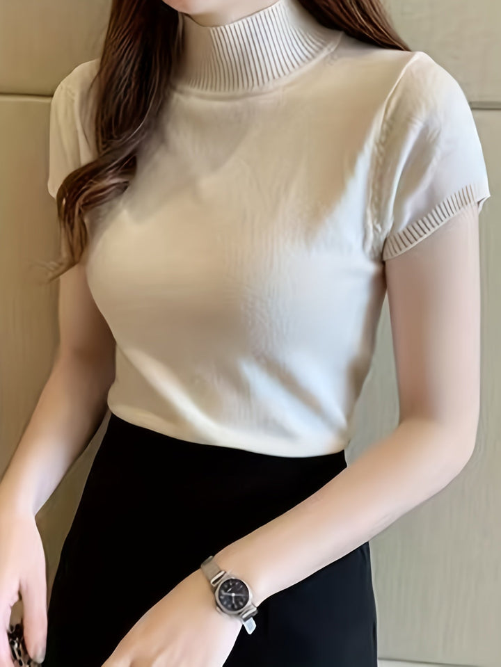 Della | Wyrafinowany Top z Mock-Neck
