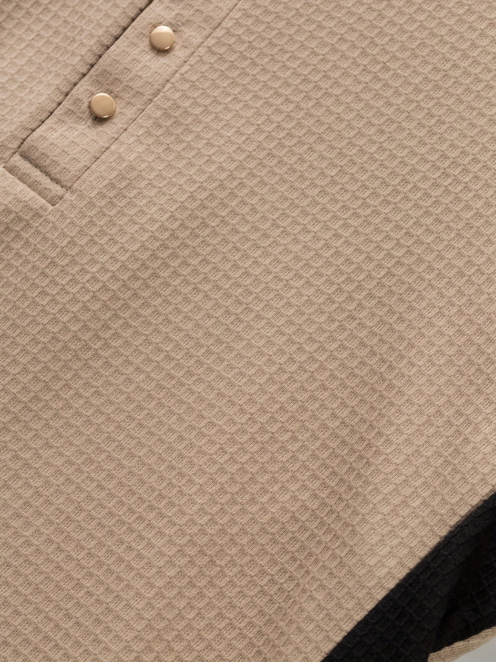 Curtis | Teksturowany longsleeve Henley