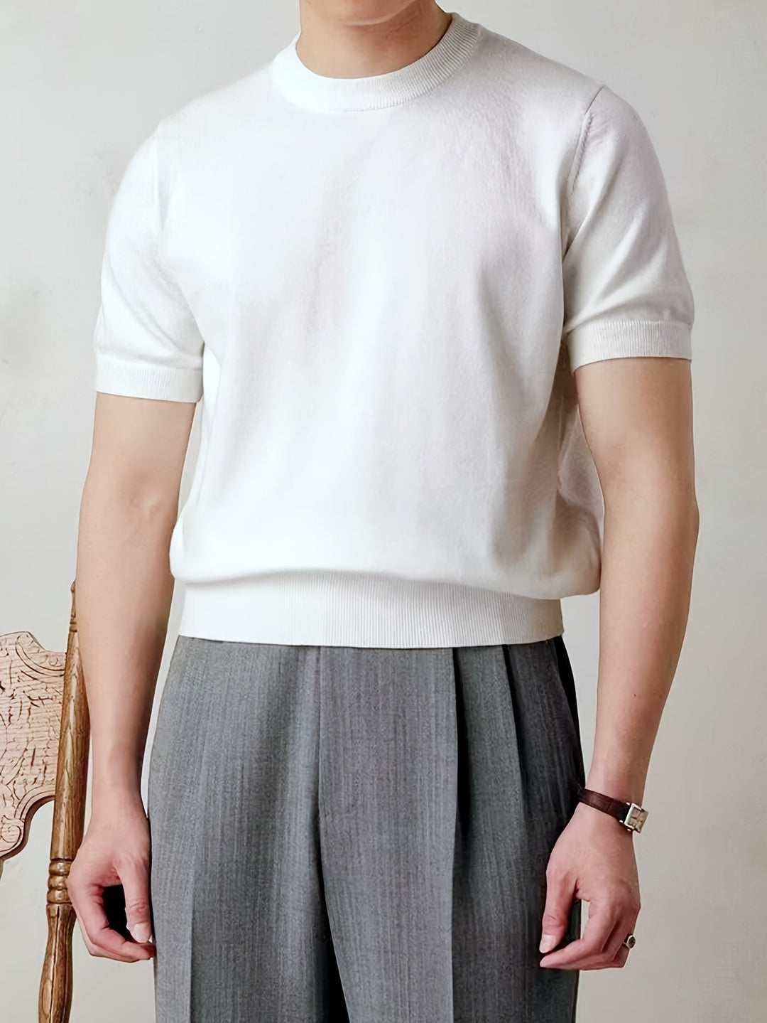 Reid | Elegancki Krótki Rękaw Sweter