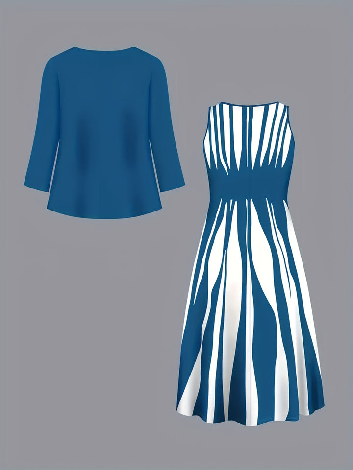 Ivy | Elegancki Zestaw Sukienkowy z Dwu Części