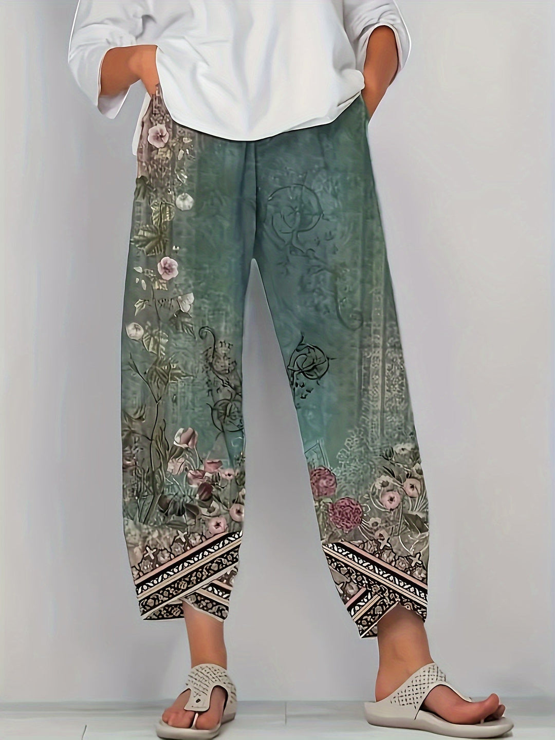Meredith | Botaniczne Spodnie 3/4