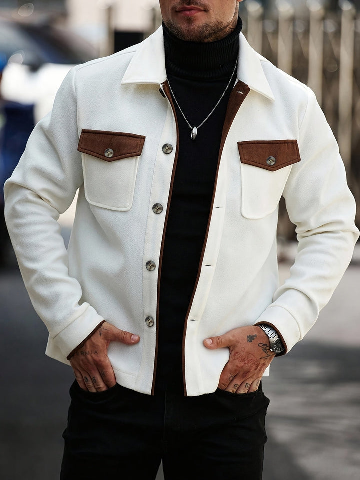 Wallace | Klasyczna koszula overshirt w kontrastowym stylu