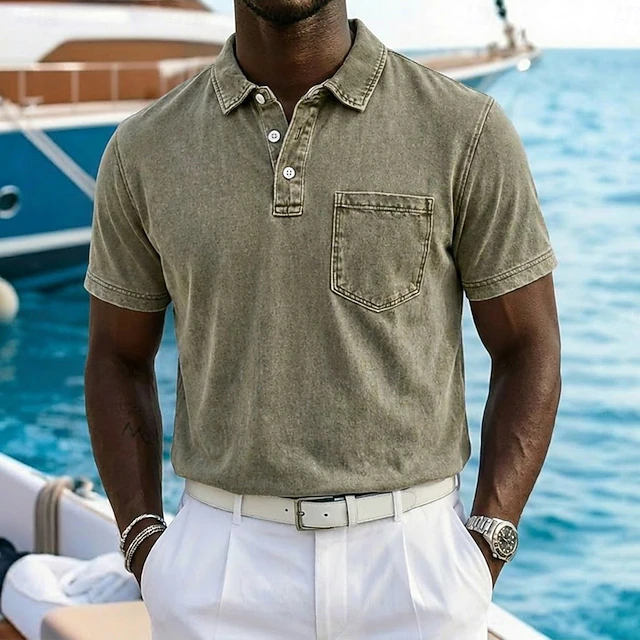 Vincent | Koszulka polo z vintage-washed