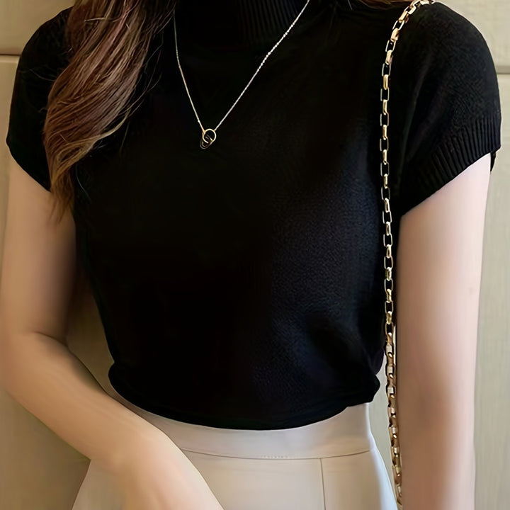 Della | Wyrafinowany Top z Mock-Neck