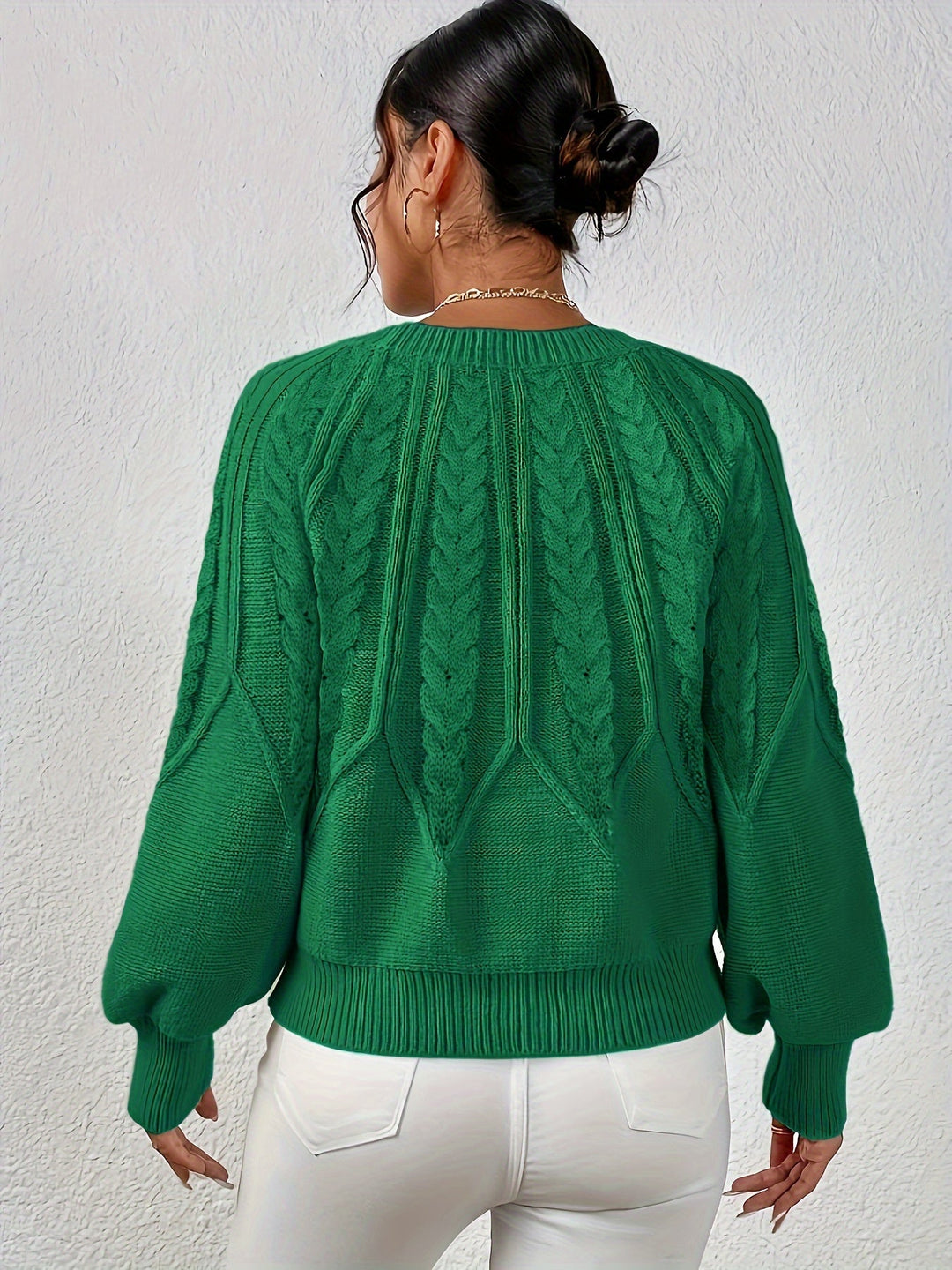 Eleanor | Luźny sweter w warkocze