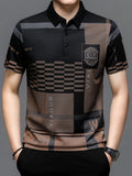 Nathaniel | Elegancka koszulka polo w kolorowe bloki
