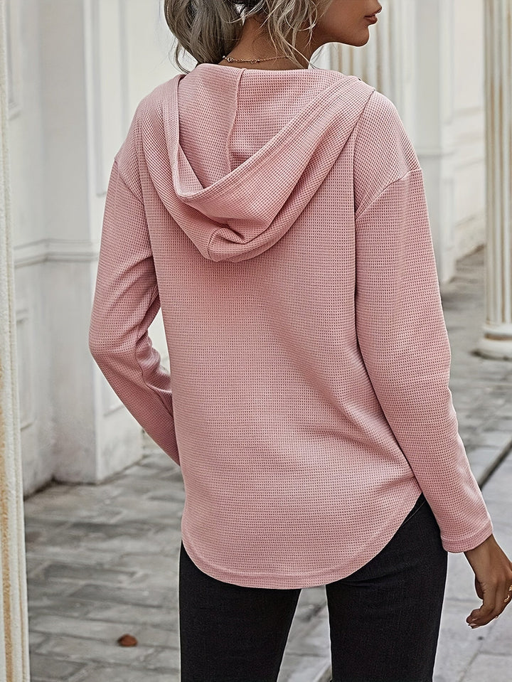Kendra | Luźna bluza z kapturem i dekoltem w serek