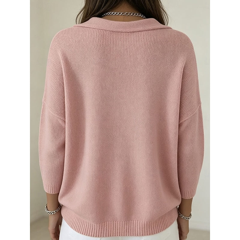 Heather | Elegancki Sweter z Dekoltem w Kształcie Czołgu