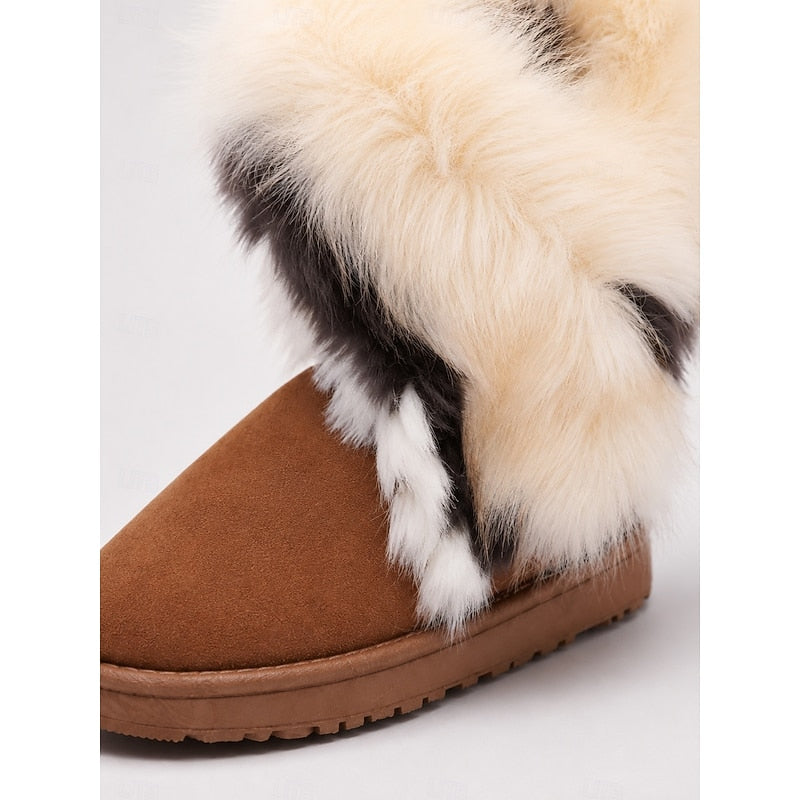 Ramona | Zimowe Buty z Puchatym Wykończeniem