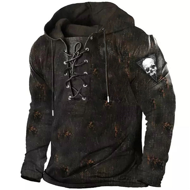 Cole | Halloween Hoodie z czaszką i sznurkiem