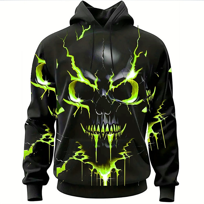Cyrus | Halloweenowy Hoodie z Czaszką