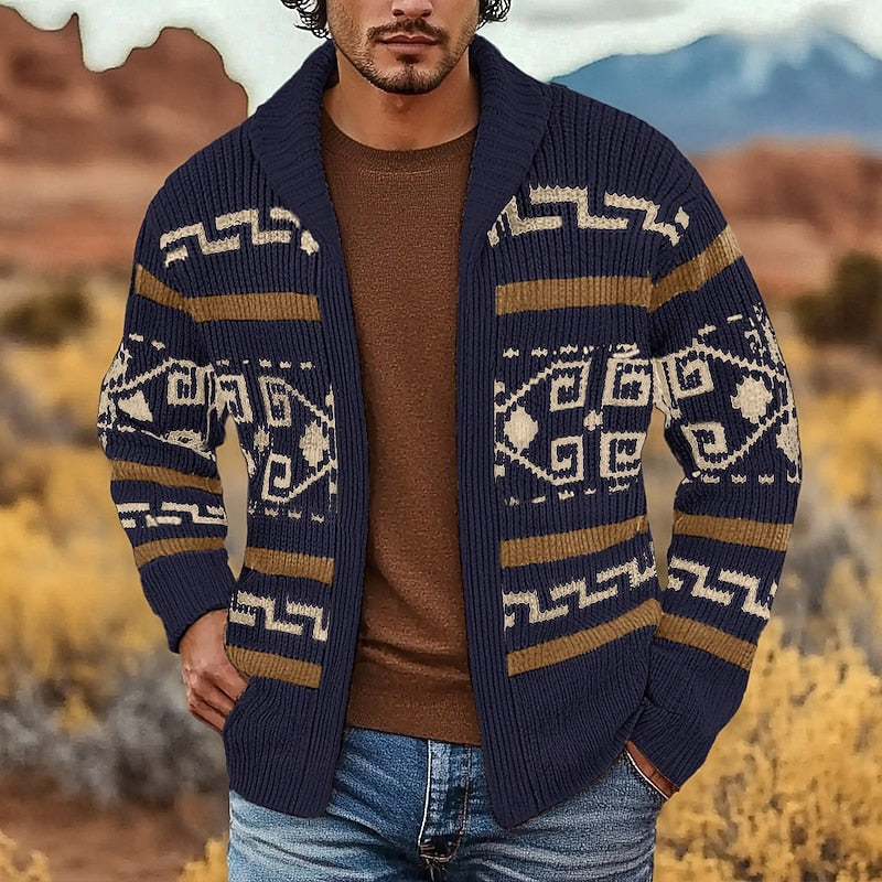 Sawyer | Kardigan z wzorem na zamek