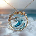 Elaine | Elegancka Naszyjnik Fala Oceanu