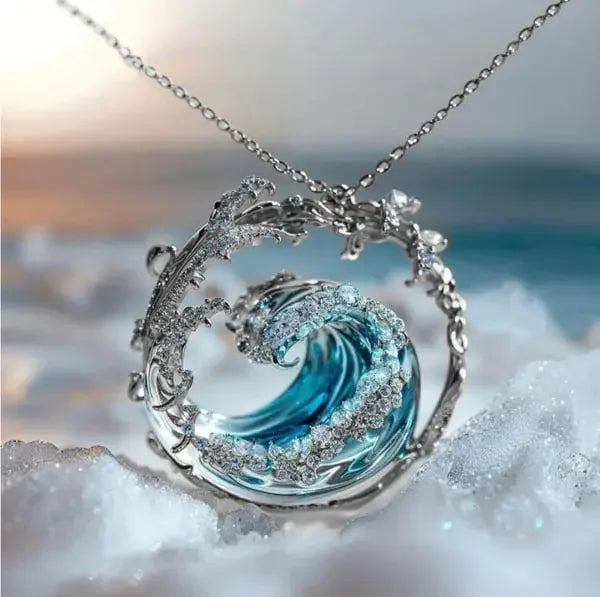 Elaine | Elegancka Naszyjnik Fala Oceanu