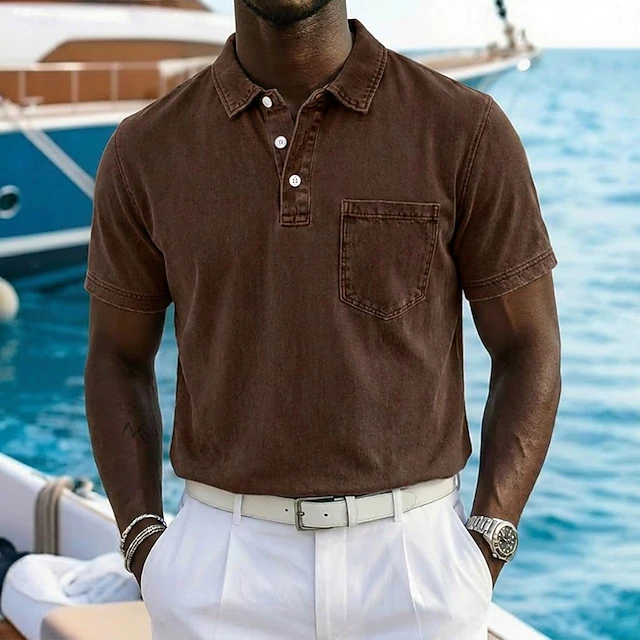 Vincent | Koszulka polo z vintage-washed