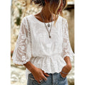 Sabrina | Haftowana Bluzka Peplum