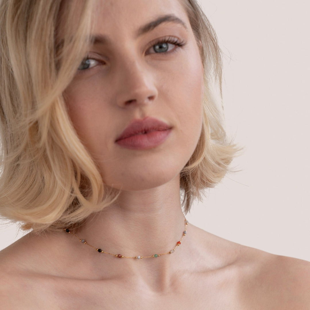 Donna | Elegancka Minimalistyczna Naszyjnik z Koralików