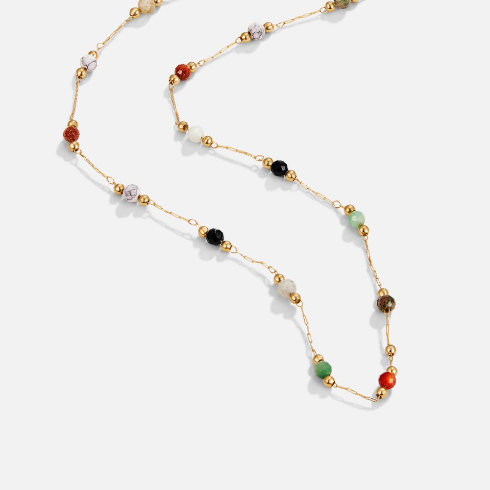 Donna | Elegancka Minimalistyczna Naszyjnik z Koralików