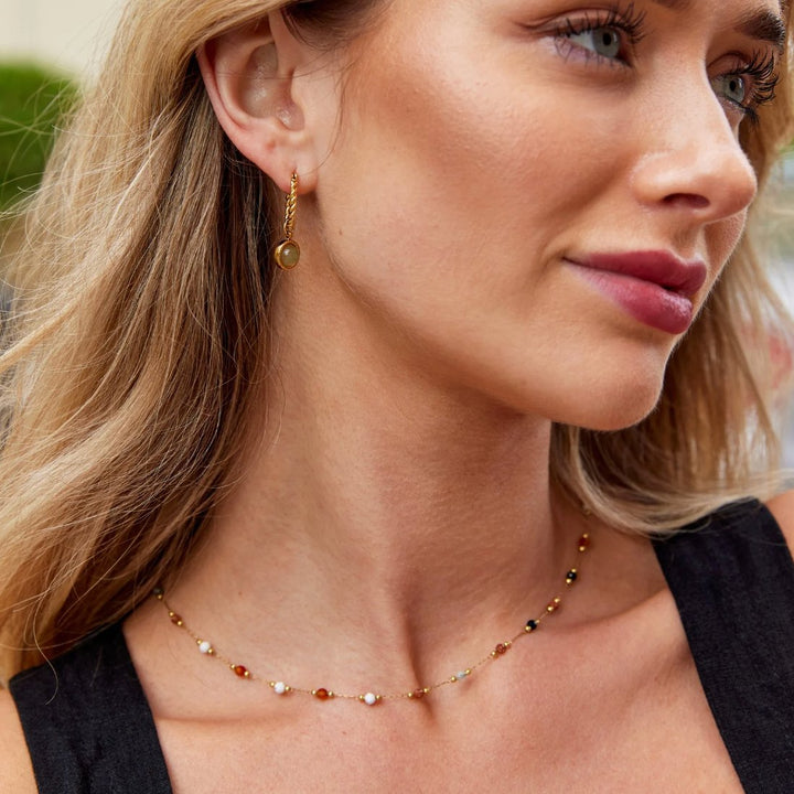 Donna | Elegancka Minimalistyczna Naszyjnik z Koralików