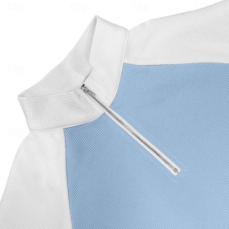 Lincoln | Teksturowany Pulower z Kwartalnym Zippem