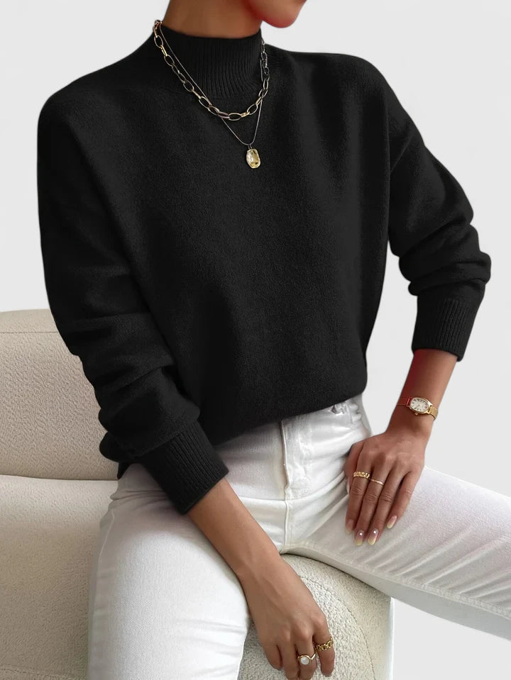 Wren | Elegancki Sweter z Wysokim Kołnierzem