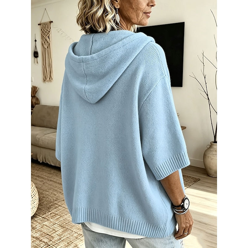 Brooklyn | Luzny Sweter z Kapturem