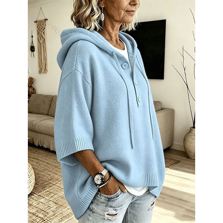 Brooklyn | Luzny Sweter z Kapturem