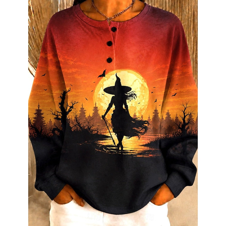 Noreen | Halloweenowy sweter z okrągłym dekoltem
