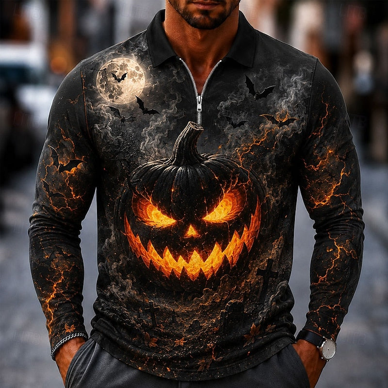 Bram | Halloween Koszulka Polo z Długim Rękawem