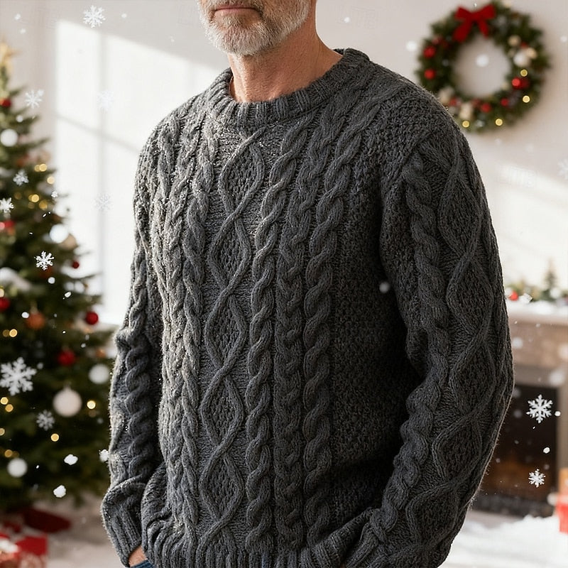 Ellis | Sweter z dzianiny w sploty