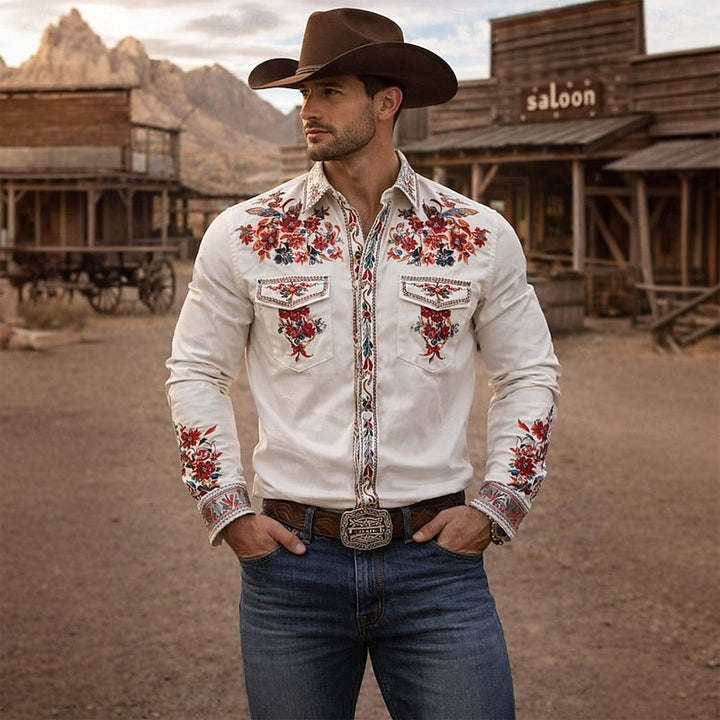 Austin | Haftowana koszula w stylu western
