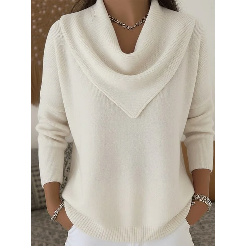 Heather | Elegancki Sweter z Dekoltem w Kształcie Czołgu