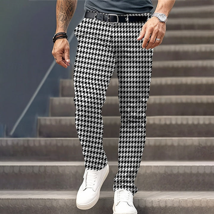 Nolan | Spodnie w Kratę Houndstooth