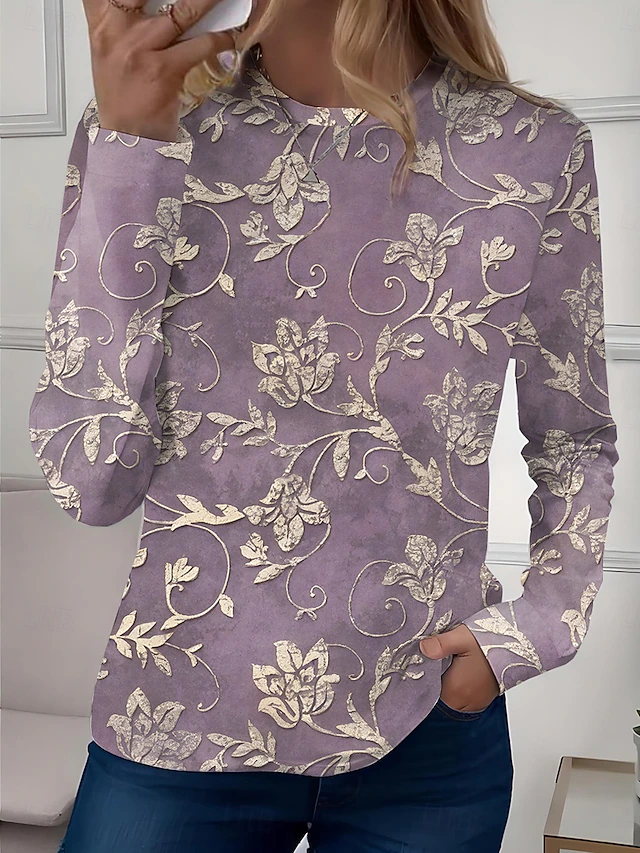Gwyneth | Artystyczna Tunika z Długim Rękawem
