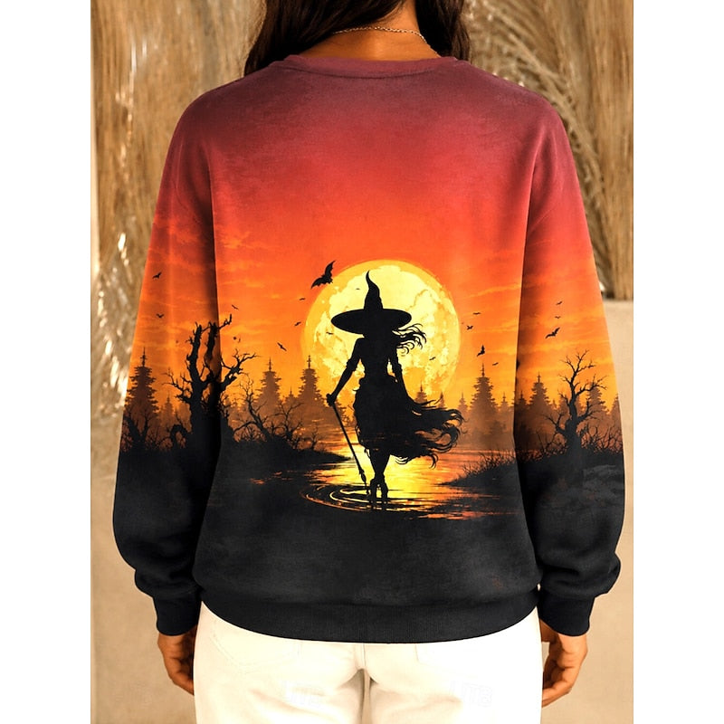 Noreen | Halloweenowy sweter z okrągłym dekoltem